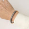 Bracelet Napoléon III - Bracelet rigide en or rose et diamants 58 Facettes