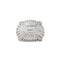Bague 55 Bague en platine 950 sertie d’un diamant taille émeraude 1,52 ct 58 Facettes