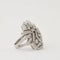 Bague 55 Bague cocktail en or blanc pavée de diamants 58 Facettes