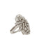 Bague 55 Bague cocktail en or blanc pavée de diamants 58 Facettes