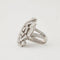 Bague 55 Bague cocktail en or blanc pavée de diamants 58 Facettes