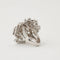 Bague 55 Bague cocktail en or blanc pavée de diamants 58 Facettes