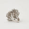 Bague 55 Bague de cocktail pavée de diamants en or blanc 750 58 Facettes