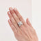 Bague 54 Bague en or blanc 750 avec diamants navettes et brillants 58 Facettes