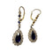 Boucles d'oreilles Art déco - Boucles d’oreilles en or 18 ct et platine, saphirs et diamants 58 Facettes A2636(873)