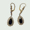 Boucles d'oreilles Art déco - Boucles d’oreilles en or 18 ct et platine, saphirs et diamants 58 Facettes A2636(873)