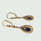 Boucles d'oreilles Art déco - Boucles d’oreilles en or 18 ct et platine, saphirs et diamants 58 Facettes A2636(873)