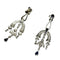 Boucles d'oreilles Art déco - Boucles d’oreilles en platine 950 saphirs et diamant 58 Facettes 814A