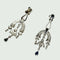 Boucles d'oreilles Art déco - Boucles d’oreilles en platine 950 saphirs et diamant 58 Facettes 814A
