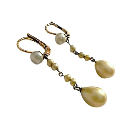 Boucles d'oreilles Boucles d'oreilles en or 18 ct avec perles 58 Facettes Q48B