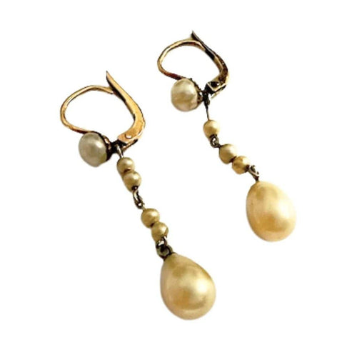 Boucles d'oreilles Boucles d'oreilles en or 18 ct avec perles 58 Facettes Q48B