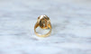 Bague 54 Bague ovale en or jaune 18 kt et diamants 58 Facettes