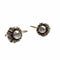 Boucles d'oreilles Boucles d’oreilles anciennes - Diamants en or jaune et argent 18 ct 58 Facettes Q145B