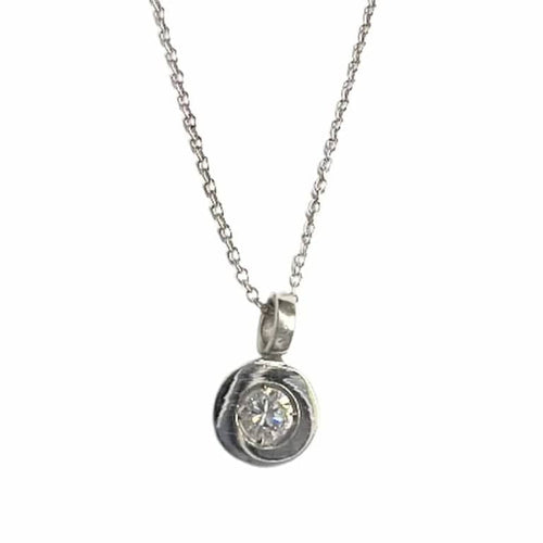Pendentif Pendentif - Pendentif contemporain en or avec diamants 58 Facettes Q195B