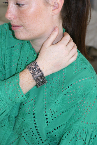 Bracelet Jules Wiese - Bracelet articulé en argent et or jaune 58 Facettes