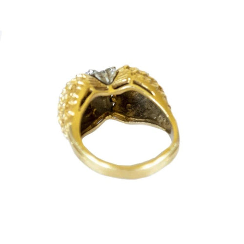 Bague 53 Bague rétro années 1940 en or 18 kt et diamants 58 Facettes A2225(596)