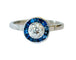 Bague 54 Bague Art déco en platine 950 avec diamants et saphirs 58 Facettes Q99B