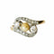 Bague 52.5 Bague Art déco en or 18 ct et platine avec diamants et perle 58 Facettes A1487