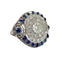 Bague 56 Bague style Art déco en platine 950 avec saphirs et diamants 58 Facettes A2673 (938)