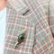 Broche Broche début XXe en argent et or, agate verte et diamants 58 Facettes Q461(272)