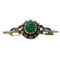 Broche Broche début XXe en argent et or, agate verte et diamants 58 Facettes Q461(272)