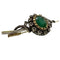 Broche Broche début XXe en argent et or, agate verte et diamants 58 Facettes Q461(272)