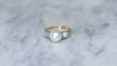 Bague 58 Art Déco - Bague perle et diamants en or jaune et platine 58 Facettes