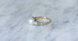 Bague 58 Art Déco - Bague perle et diamants en or jaune et platine 58 Facettes