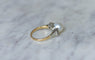 Bague 58 Art Déco - Bague perle et diamants en or jaune et platine 58 Facettes