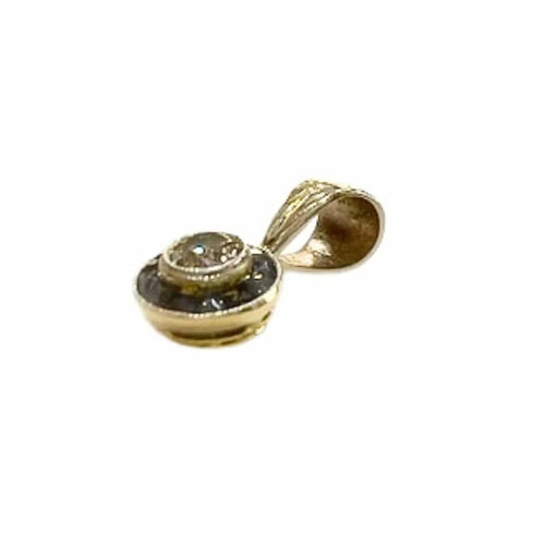 Pendentif Pendentif Art déco en or 18 carats et platine, diamants et saphirs 58 Facettes Q230B