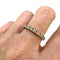 Bague 55 Bague cinquillo design contemporain en or jaune 18 ct et diamants 58 Facettes Q486