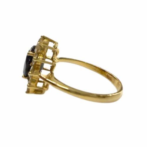 Bague 54.5 Bague rosace en or 18 carats, diamants et saphir 58 Facettes Q241B(959)