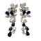 Boucles d'oreilles Boucles d'oreilles années 1950 en platine 950 avec diamants et saphir 58 Facettes Q352B