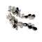 Boucles d'oreilles Boucles d'oreilles années 1950 en platine 950 avec diamants et saphir 58 Facettes Q352B