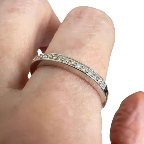 Bague 58.5 Bague contemporaine du XXe siècle en or jaune 18 ct et diamants 58 Facettes Q284B