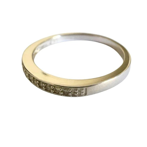 Bague 58.5 Bague contemporaine du XXe siècle en or jaune 18 ct et diamants 58 Facettes Q284B