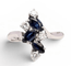 Bague 52 Bague Art déco - Or 18 carats, diamants et saphirs 58 Facettes Q326B(965)
