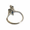 Bague 51.5 Bague Art déco 1945 en or blanc 18 carats avec diamants et saphirs 58 Facettes Q326B(965)