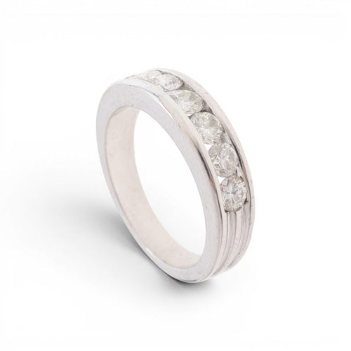 Bague 50.5 Bague design contemporain XXe siècle en or 18 carats et diamants 58 Facettes Q292B