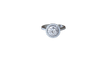 Bague 50.5 Bague cible double entourage diamants en or blanc 58 Facettes