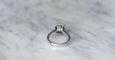 Bague 50.5 Bague cible double entourage diamants en or blanc 58 Facettes