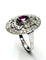 Bague 53 Bague Art déco en platine sertie de rubis et diamants (1,52 ct) 58 Facettes Q407B