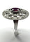 Bague 53 Bague Art déco en platine sertie de rubis et diamants (1,52 ct) 58 Facettes Q407B