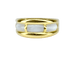 Bague 56 Bague jonc en or jaune 18 carats et nacre blanche 58 Facettes AB669