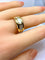 Bague 56 Bague jonc en or jaune 18 carats et nacre blanche 58 Facettes AB669