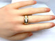 Bague 56 Bague jonc en or jaune 18 carats et nacre blanche 58 Facettes AB669