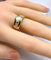 Bague 56 Bague jonc en or jaune 18 carats et nacre blanche 58 Facettes AB669