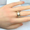 Bague 56 Bague jonc en or jaune 18 carats et nacre blanche 58 Facettes AB669