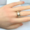 Bague 56 Bague jonc en or jaune 18 carats et nacres blanches 58 Facettes AB669