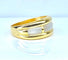 Bague 56 Bague jonc en or jaune 18 carats et nacres blanches 58 Facettes AB669